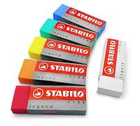 Stabilo Leyenda & Legacy Plástico Goma Mezclado Juego de 6 Borrar - "One de Cada Color "