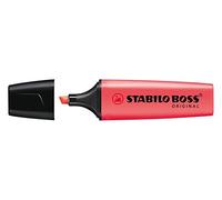 STABILO Lot de 2 Surligneurs BOSS ORIGINAL Rechargeable Pte Biseautée 2-5 mm Rouge