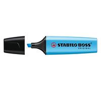STABILO Lot de 3 Surligneurs BOSS ORIGINAL Rechargeable Pte Biseautée 2-5 mm Bleu