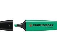 Stabilo - Lote de 12 subrayadores Boss originales recargables punta biselada 2-5 mm, color turquesa