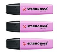 Stabilo - Lote de 3 subrayadores Boss Originales Pastel, color morado escarchado