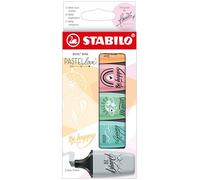 STABILO Marcador BOSS MINI Pastellove Edition 2.0 Punta de cincel Estuche con 5 colores