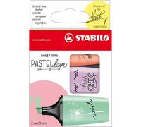 STABILO - marcador - BOSS MINI Pastellove | pack de 3