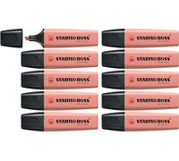 STABILO Marcador fluorescente BOSS Original NatureColors Punta de cincel Siena Caja x10