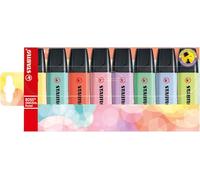 STABILO Subrayadores BOSS Original Pastel - Punta de cincel - Pack 8 colores
