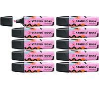 STABILO - Marcador - BOSS ORIGINAL Pastel by Ju Schnee - Paquete de 10 - Fucsia Helado
