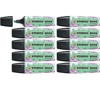 STABILO - Marcador - BOSS ORIGINAL Pastel by Ju Schnee - Paquete de 10 - Pizza de menta