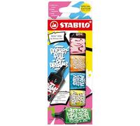 STABILO - Marcador fluorescente - BOSS MINI by Snooze One - Estuche de 6 - rosa, naranja, azul, amarillo, verde y negro