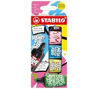 STABILO Marcador fluorescente BOSS MINI by Snooze One Estuche 5 rosa azul amarillo verde negro