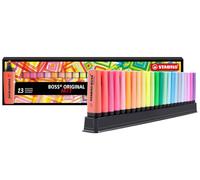 STABILO Marcadores BOSS Original Arty – Caja 23 colores (9 fluorescentes, 14 pastel)