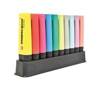 STABILO - Marcador fluorescente - BOSS ORIGINAL - Set de mesa de 10 - 5 colores fluorescentes y 5 colores pastel