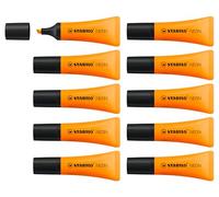 Stabilo - marcador fluorescente - neon - pack de 10 - naranja