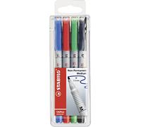 STABILO Rotulador permanente OHPen Universal punta media soluble en agua Estuche 4 colores