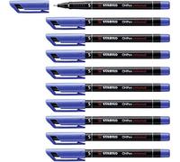 STABILO Rotulador permanente OHPen universal punta superfina pack de 10 azul