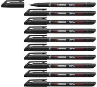 STABILO Rotulador permanente OHPen universal punta superfina Pack de 10 negro