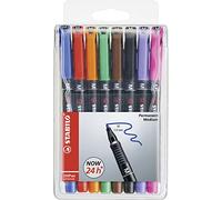 STABILO Rotulador permanente OHPen universal punta media Estuche 8 colores diferentes