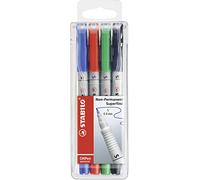 STABILO Rotulador permanente OHPen universal punta superfina soluble en agua Estuche 4 colores