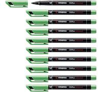 STABILO - marcador permanente - OHPen universal | tinta permanente, punta media, pack de 10, verde