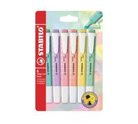 STABILO Marcadores fluorescentes Swing Cool Pastel Punta de cincel Pack de 6 colores