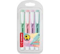 STABILO Marcador swing cool Pastel - Estuche con 4 colores Moderno Verde Menta/R