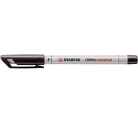 STABILO - marcador permanente - OHPen universal | soluble en agua, punta fina, pack de 10, negro