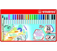 Stabilo pen 68 brush rotulador multicolor 25 pieza(s)