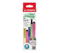 STABILO Rotulador premium Pen 68 – Estuche de cartón en zigzag 18 colores