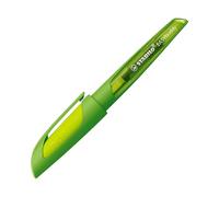 STABILO Pluma escolar EASYbuddy – Plumín M, borrable, incluye cartucho – verde lima/azul