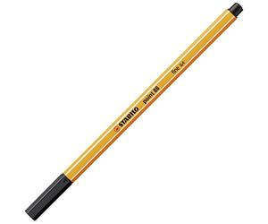 Stabilo Point 88 Black, 1 unidad Fineliner - Fineliners (Black, Multicolour, 0.4 Mm, 66g, 175 Mm, 18 Mm)
