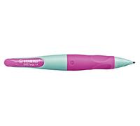 STABILO - Portaminas ergonomico EASYergo 1.4 - Modelo para zurdos - Color turquesa y rosa neón