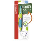 STABILO - Portaminas ergonómico para diestros - EASYergo 1.4 en verde lima neón/aguamarina - incluye 3 minas finas - Dureza HB
