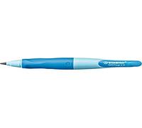 STABILO - Portaminas ergonómico para diestros - EASYergo 3.15 en azul claro/azul oscuro - incluye 1 mina gruesa - Dureza HB y sacapuntas