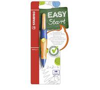 STABILO - Portaminas ergonómico para zurdos - EASYergo 1.4 en azul ultramar/naranja neón - incluye 3 minas finas - Dureza HB