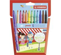 Stabilo power pack con 12 rotuladores de colores - punta media de 2mm
