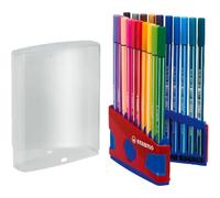 Stabilo premium pen 68 estuche con 20 rotuladores - punta de fibra - trazo de 1mm aprox. - alto brillo y luminosidad de color - colores surtidos