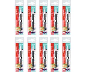 STABILO - Recarga para PALETTE - Ancho de línea F (0,4 mm) - Pack de 10 - negro