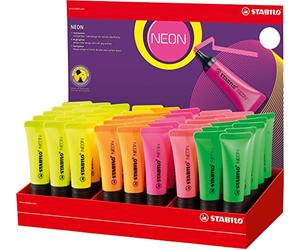 Stabilo -Resaltador, Pantalla de 45 Rotuladores fluorescente neón en 6 Colores Surtidos