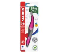 STABILO Roller ergonómico EASYoriginal para diestros – punta 0,5 mm – rosa + cartucho azul (borrable)