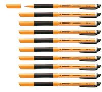 STABILO Roller de tinta gel pointVisco Pack de 10 Negro