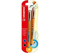 STABILO - Roller - worker + - Punta media - Pack de 2 - azul y negro