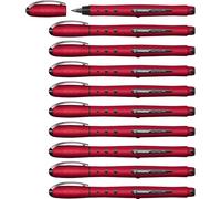 STABILO - roller - worker+ NatureCOLORS Wildflower | pack de 10, rojo burdeos, color de escritura azul