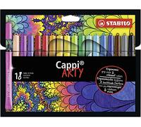 STABILO Rotulador con anilla en el tapón Cappi ARTY – Estuche 18 colores diferentes