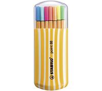 Stabilo - rotulador de punta fina (tipo 88, 20 unidades), color amaril
