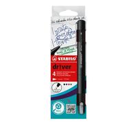 STABILO Rotulador Fibra D!ver Punta F Estuche de 4 (Set de 5)