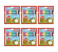 STABILO - Rotulador triangular escolar - Trio Jumbo - 6x Estuche de 12-12 colores