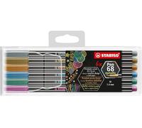 STABILO Rotulador metálico premium Pen 68 metallic Estuche de 6 colores metálicos