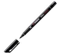 STABILO – Bolígrafos Otop – Lote de 6, punta media 1 mm, tinta permanente, negro