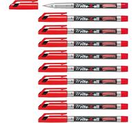 STABILO - Rotulador permanente - Write-4-all - punta superfina - Pack de 10 - rojo