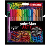 STABILO Rotulador pointMax ARTY punta fina Medio estuche 15 colores