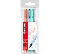 STABILO - Rotulador - pointMax - Estuche de 4 - Colores pastel - azul cobalto claro, verde hielo, rosa claro, gris claro